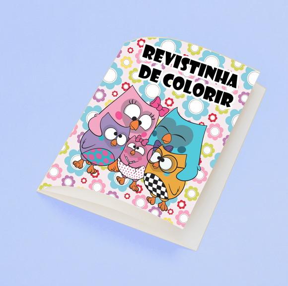 . Revistinha para Colorir Tema Corujinha Bubu