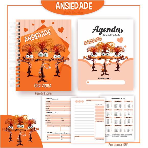 Agenda Escolar Ansiedade Divertidamente