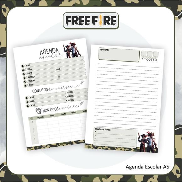 Agenda Escolar Free Fire