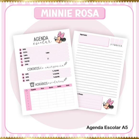 Agenda Escolar Minnie Rosa
