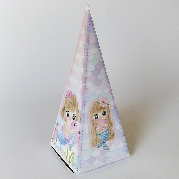 Caixinha Cone Tema Sereia
