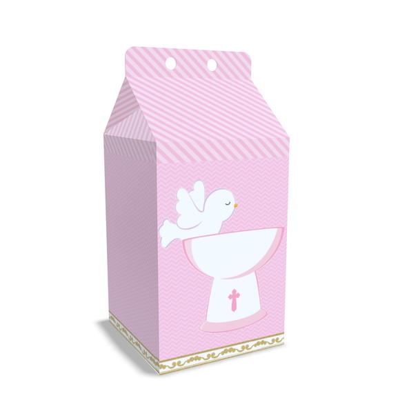 Caixinha Milk Tema Batizado Menina