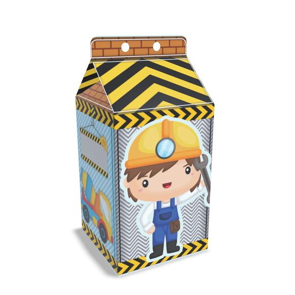 Caixinha Milk Tema Construção