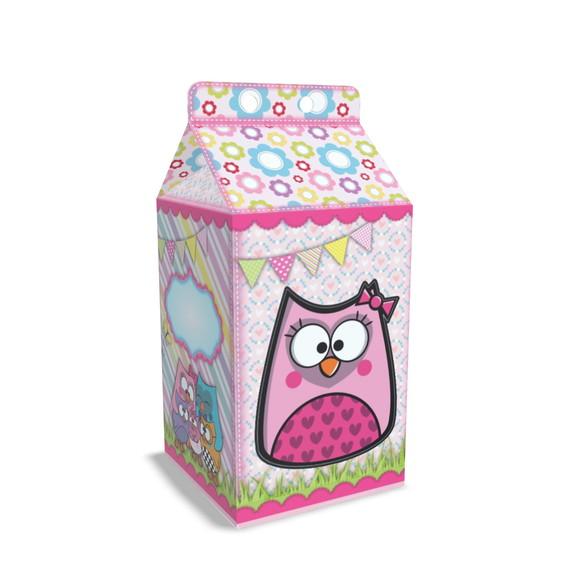 Caixinha Milk Tema Corujinha Bubu
