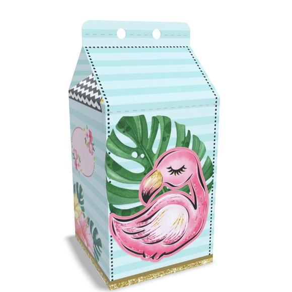 Caixinha Milk Tema Flamingo