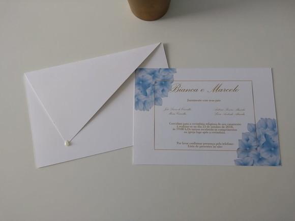 Convite Casamento Azul Serenity