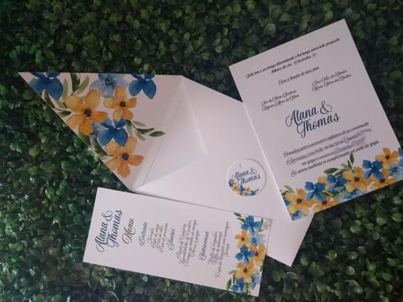 Convite Casamento Aquarela