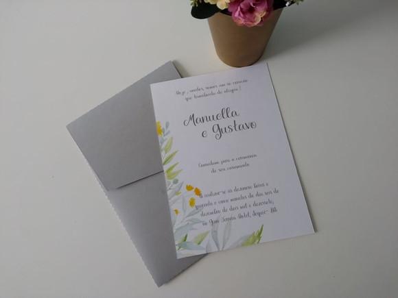 Convite Casamento Delicado