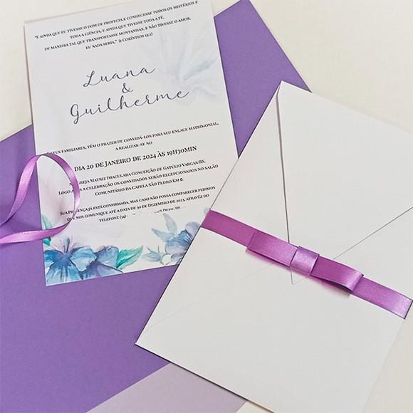Convite Casamento Lavanda
