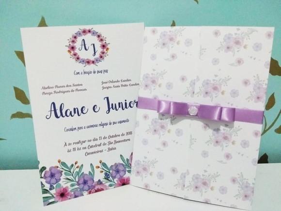 Convite Casamento Lavanda