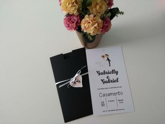 Convite Casamento Preto