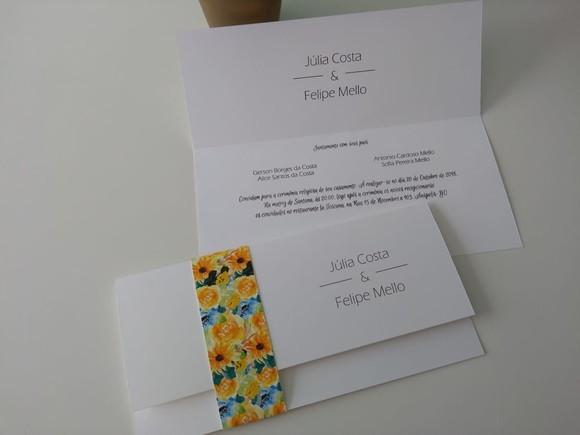 Convite Casamento Floral