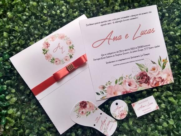 Convite Casamento Salmao