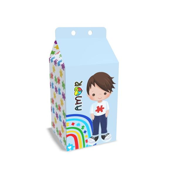 Kit Lembrancinhas Autismo - 20 Unidades Caixinhas Milk