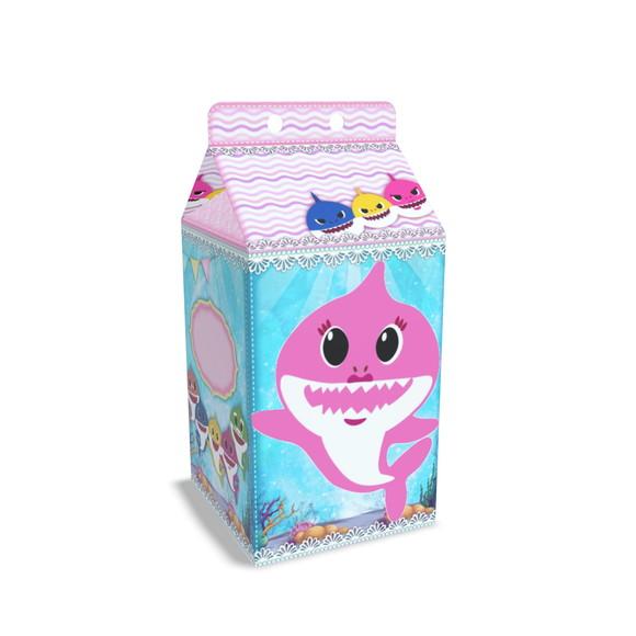 Kit Lembrancinhas Baby Shark - 20 Unidades Caixinhas Milk