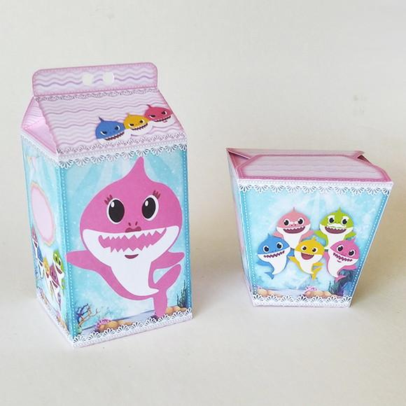 Kit Lembrancinhas Baby Shark - 30 Caixinhas.