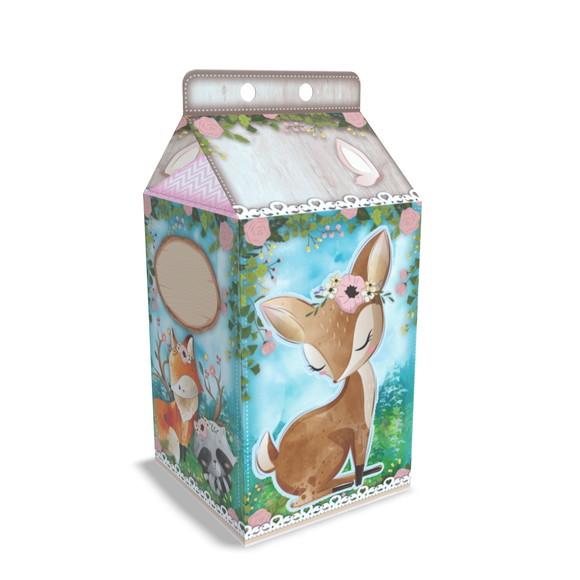 Kit Lembrancinhas Bosque Menina - 20 Unidades Caixinhas Milk
