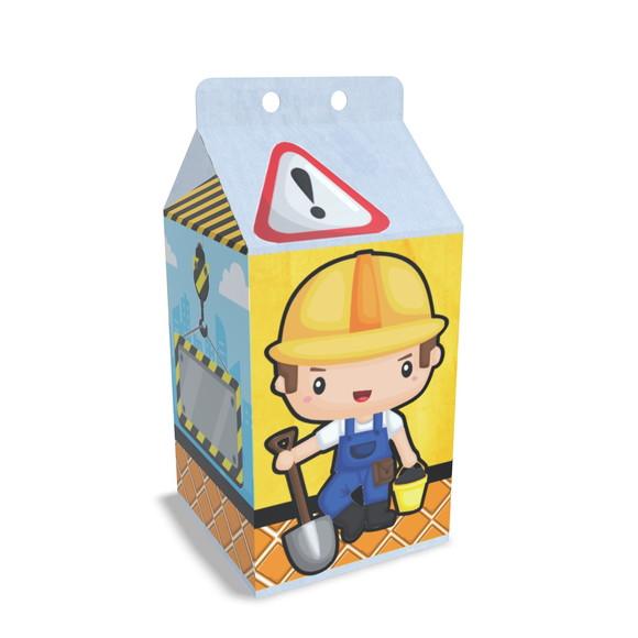 Kit Lembrancinhas Construção - 20 Unidades Caixinhas Milk