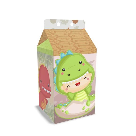 Kit Lembrancinhas Dino Baby - 20 Unidades Caixinhas Milk