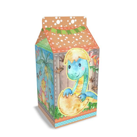 Kit Lembrancinhas Dinossauro - 20 Unidades Caixinhas Milk