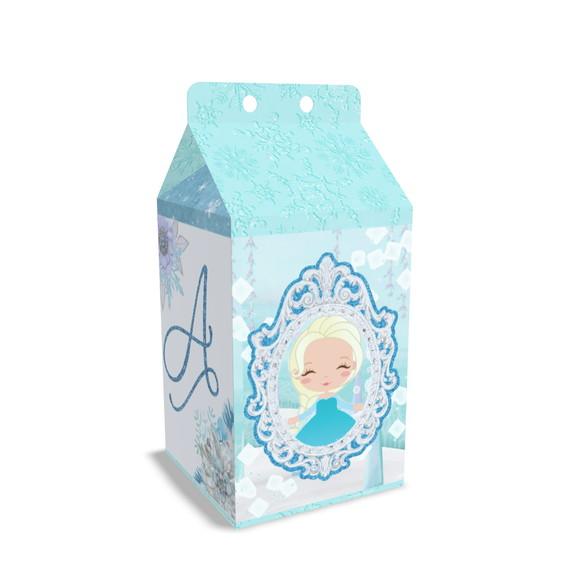 Kit Lembrancinhas Elsa Frozen - 20 Unidades Caixinhas Milk