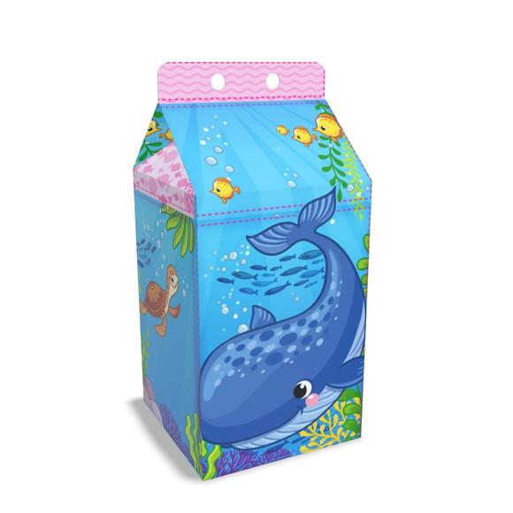 Kit Lembrancinhas Fundo do Mar - 20 Unidades Caixinhas Milk