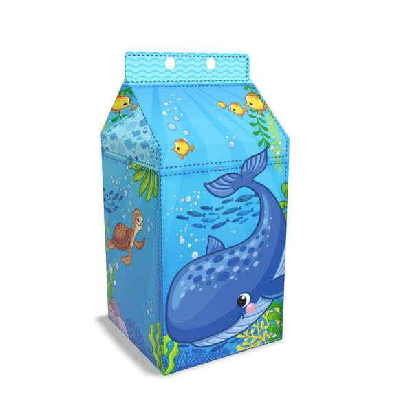 Kit Lembrancinhas Fundo do Mar - 20 Unidades Caixinhas Milk