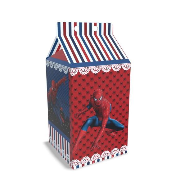 Kit Lembrancinhas Homem Aranha - 20 Unidades Caixinhas Milk