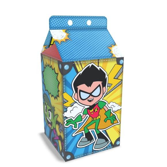 Kit Lembrancinhas Jovens Titãs - 20 Unidades Caixinhas Milk