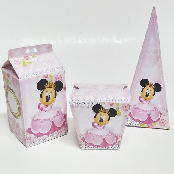 Kit Lembrancinhas Minnie Princesa - 30 Caixinhas.