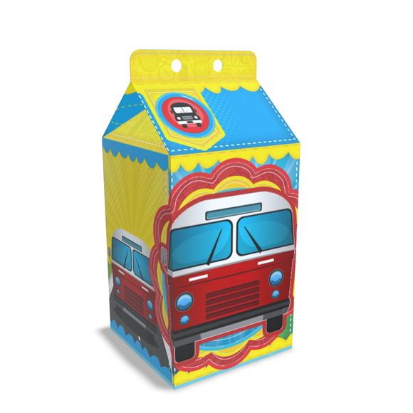 Kit Lembrancinhas Ônibus - 20 Unidades Caixinhas Milk