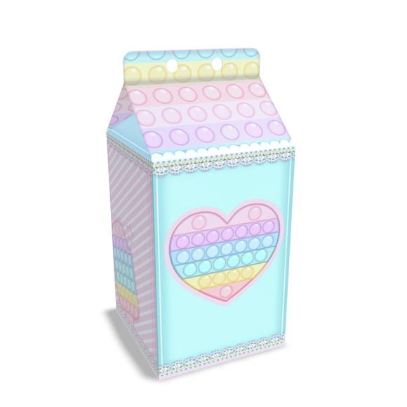 Kit Lembrancinhas Pop It - 20 Unidades Caixinhas Milk