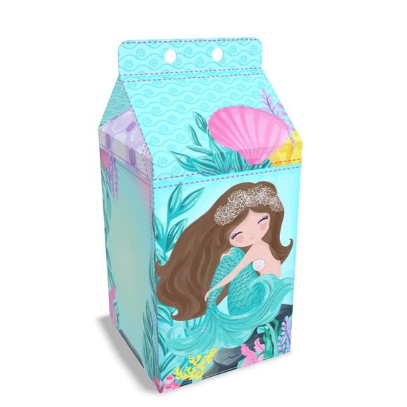 Kit Lembrancinhas Sereia - 20 Unidades Caixinhas Milk