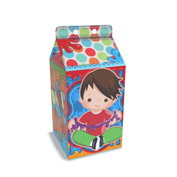 Kit Lembrancinhas Slime - 20 Unidades Caixinhas Milk