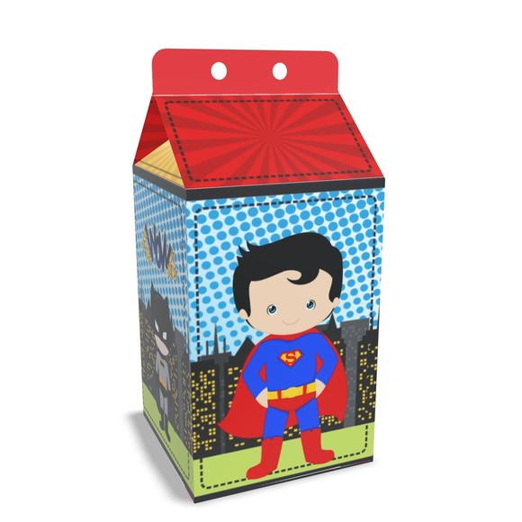 Kit Lembrancinhas Super Heróis - 20 Unidades Caixinhas Milk