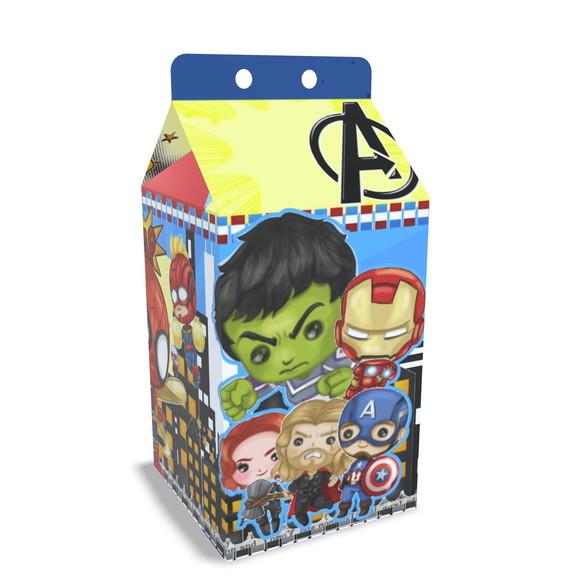 Kit Lembrancinhas Vingadores - 20 Unidades Caixinhas Milk
