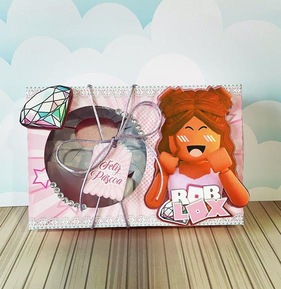 Kit Mini Confeiteiro Páscoa Roblox Rosa