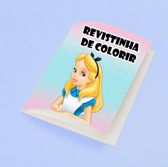 Revistinha para Colorir Tema Alice