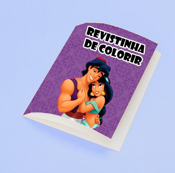 Revistinha para Colorir Tema Aladdin