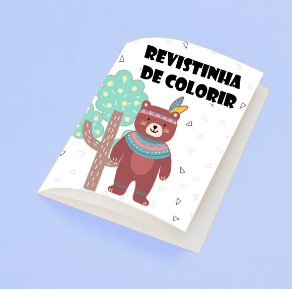 Revistinha para Colorir Tema Animais Étnicos