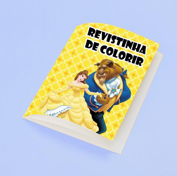 Revistinha para Colorir Tema Bela e a Fera
