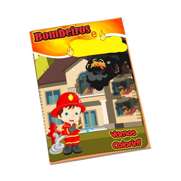 Revistinha para Colorir Tema Bombeiro