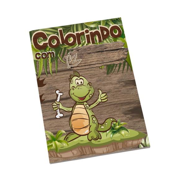 Revistinha para Colorir Tema Dinossauro