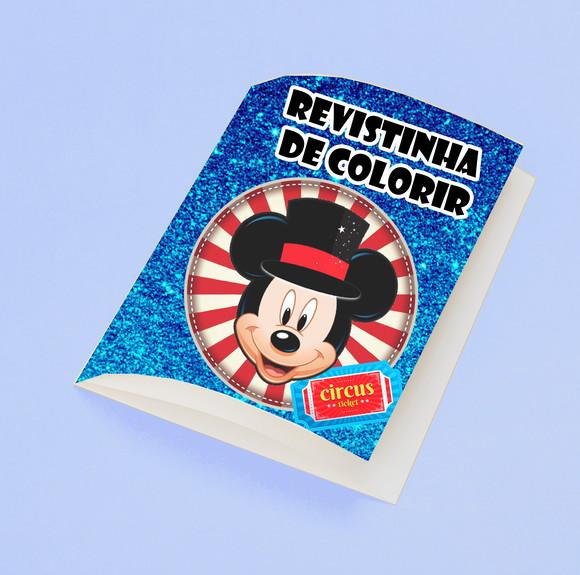 Revistinha para Colorir Tema Circo do Mickey