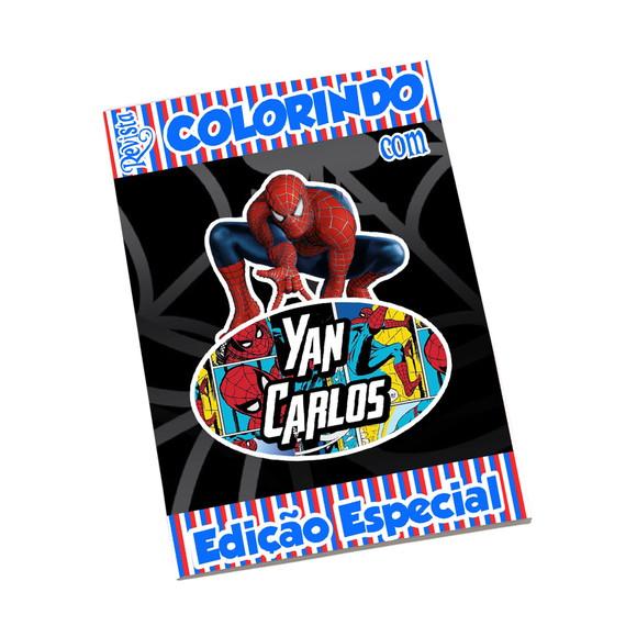 Revistinha para Colorir Tema Homem Aranha