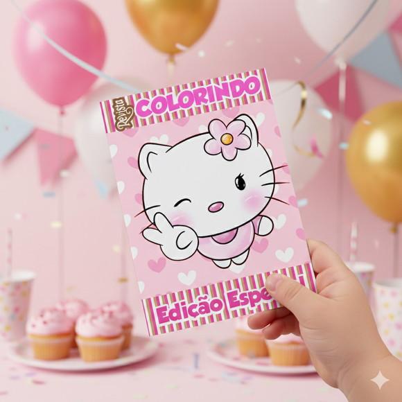 Revistinha para Colorir Tema Hello Kitty