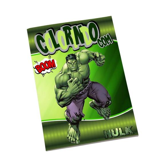 Revistinha para Colorir Tema Hulk