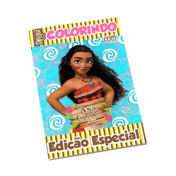 Revistinha para Colorir Tema Moana
