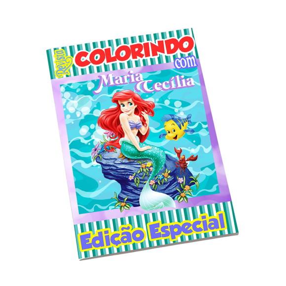 Revistinha para Colorir Tema Pequena Sereia