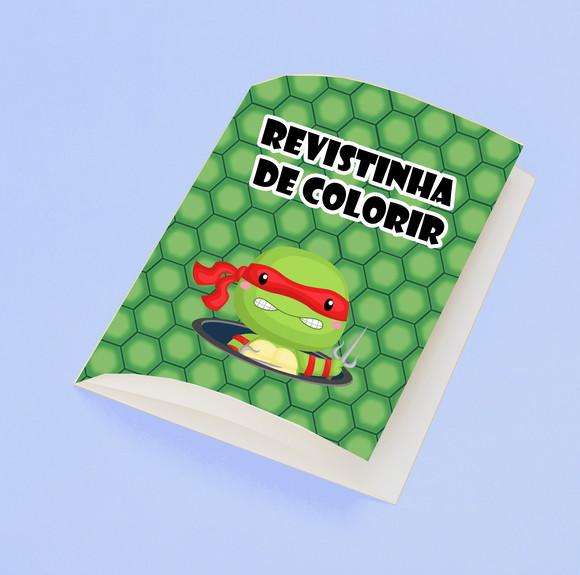 Revistinha para Colorir Tema Tartaruga Ninja